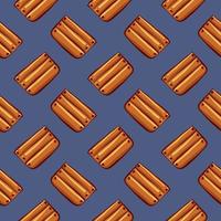 Wooden part , seamless pattern on a blue background. vector