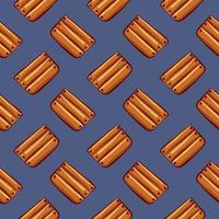 Wooden part , seamless pattern on a blue background. vector