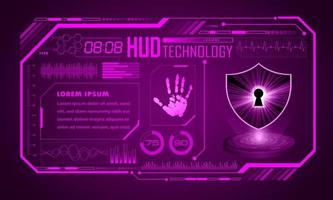 Modern HUD Technology Screen Background vector