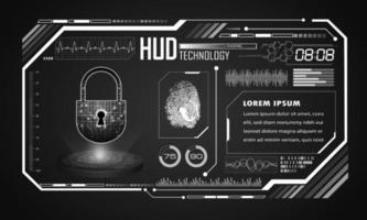 Modern HUD Technology Screen Background vector