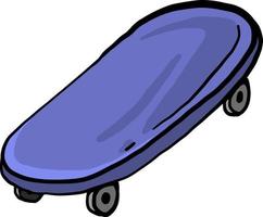 Blue skate , illustration, vector on white background