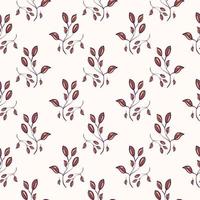 Dry leaves,seamless pattern on white background. vector