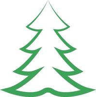 Green spruce, icon illustration, vector on white background