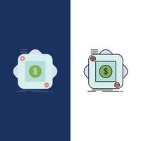 purchase store app application mobile Flat Color Icon Vector