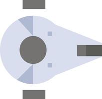 crucero caza interceptor nave nave espacial icono de color plano icono de vector plantilla de banner