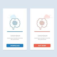 Brain Head Hypnosis Psychology  Blue and Red Download and Buy Now web Widget Card Template vector