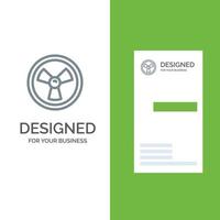 Biohazard Chemist Science Grey Logo Design and Business Card Template vector