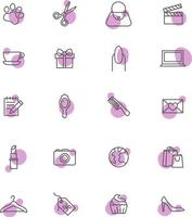 Female things, illustration, vector on a white background.