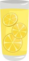 Lemon juice, illustration, vector on white background.