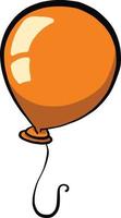 Orange balloon, illustration, vector on a white background.