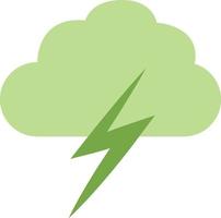 Cloud with lightning, illustration, vector on a white background.