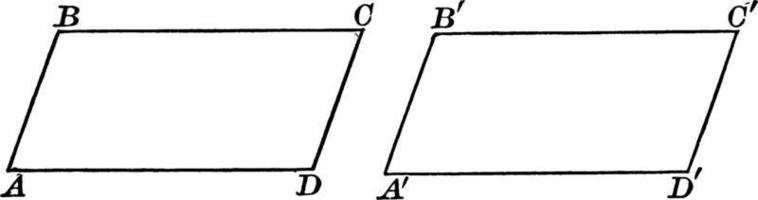 paralelogramos iguales, ilustración vintage. vector