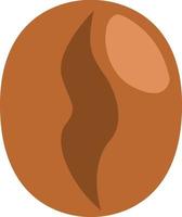 Coffee bean, illustration, vector on a white background.