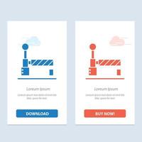 Flag Train Station  Blue and Red Download and Buy Now web Widget Card Template vector