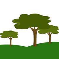 Trees, illustration, vector on white background.