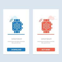 Watch Hand Watch Timer Education  Blue and Red Download and Buy Now web Widget Card Template vector