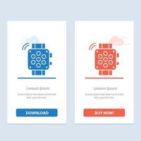 Watch Hand Watch Timer Education  Blue and Red Download and Buy Now web Widget Card Template vector