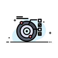 Computer Play Video Education Abstract Circle Background Flat color Icon vector