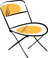 Small chair, illustration, vector on white background.