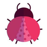 ladybug insect animal in cartoon flat icon style vector