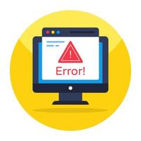 An icon design of web error vector