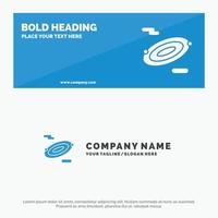 Rotation Science Space SOlid Icon Website Banner and Business Logo Template vector