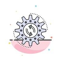 management process production task work Flat Color Icon Vector