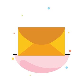 plantilla de icono de color plano abstracto global de mensaje de correo electrónico vector