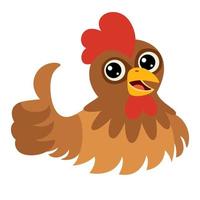 Cartoon Drawing Of A Chicken Character vector