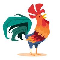ilustración de dibujos animados de un gallo vector