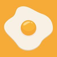 Top View Of Fried Egg vector