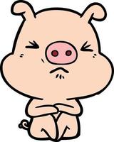 Cartoon cute piggy vector