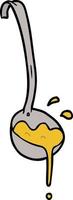cucharón de sopa de dibujos animados vector