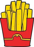 Cartoon french fries vector