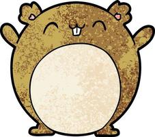 Cartoon happy hamster vector