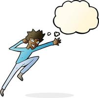 Cartoon man with blank bubble speech vector