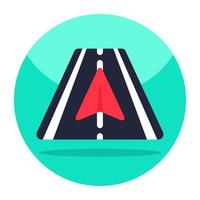 Editable design icon of navigation arrow vector