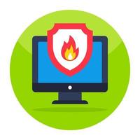 Modern design icon of security burning vector