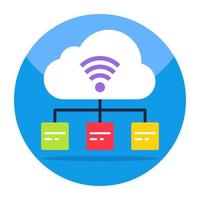 Premium download icon of cloud internet network vector