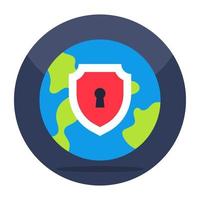 Unique design icon of global security vector