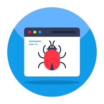 Perfect design icon of web bug vector