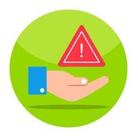 Flat Vector design of caution