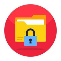 Premium download icon of folder security vector