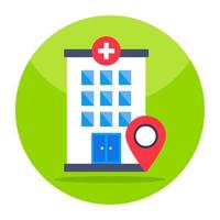 Trendy design icon of hospital location vector