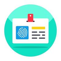 Person design icon of biometric card vector