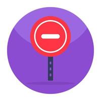 Unique design icon of no entry sign board vector