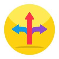 Trendy design icon of triple direction arrows vector