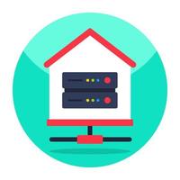 Vector design of server room, flat icon