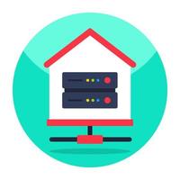 Vector design of server room, flat icon