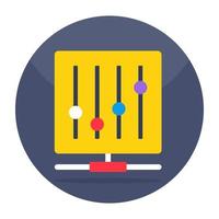 Editable design icon of volume equalizer vector